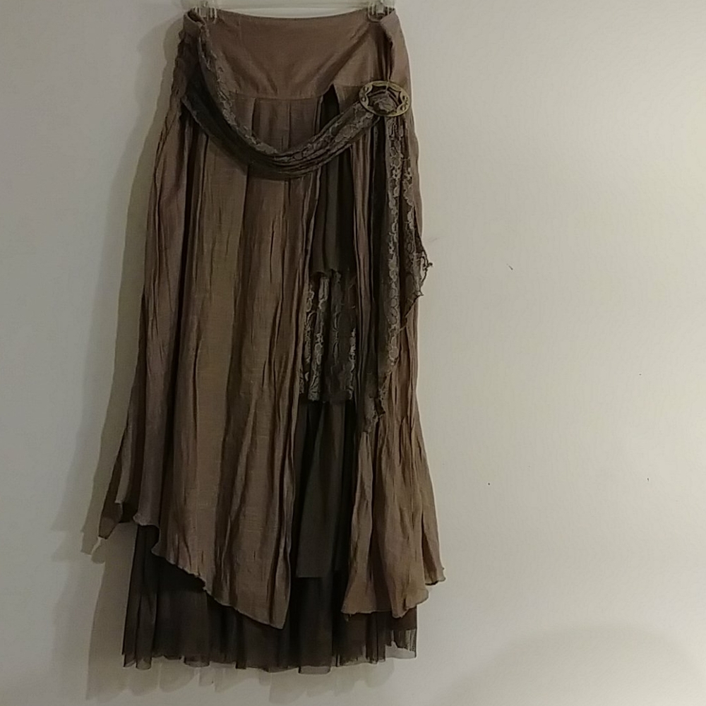 Linen Midi Skirt